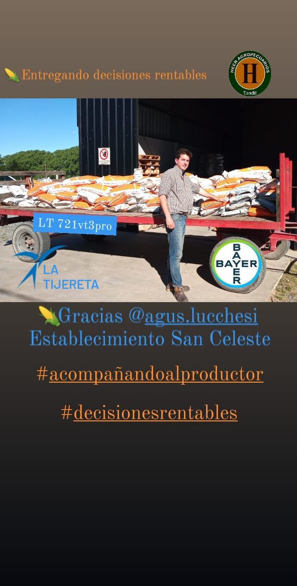 HAgropecuarios's tweet photo. 🌽 Distribuidor Oficial Bayer La Tijereta Tandil
#latijeretamaiz
#decisionrentable
#heeragropecuarios
#bayeragro
@agus.lucchesi https://t.co/HiSlYbPemi