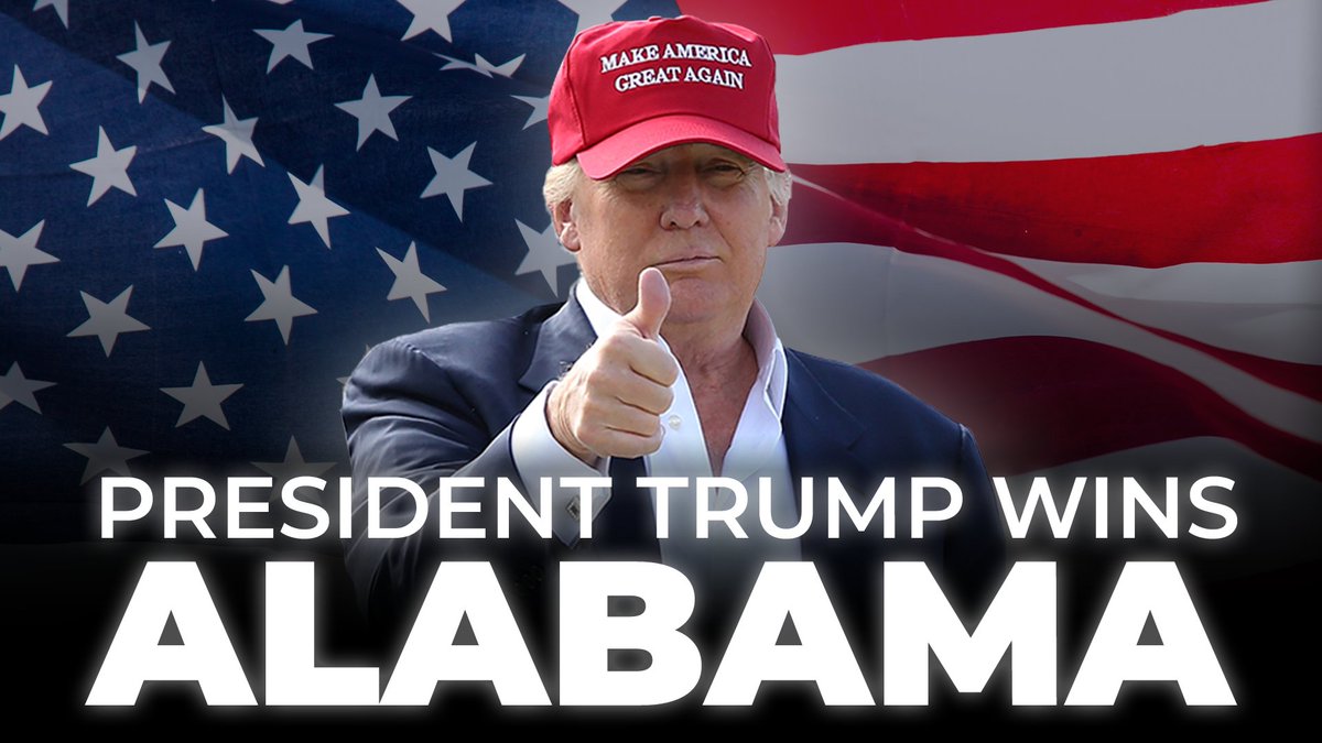 TeamTrump's tweet photo. President @realDonaldTrump wins #Alabama! https://t.co/7FUzI5CDIN