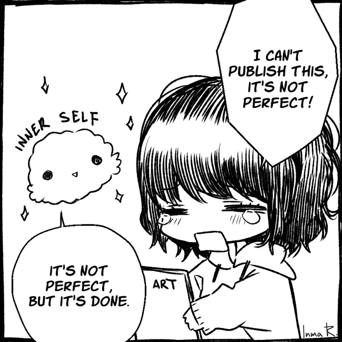I stopped working on Webtoon sketches to make this. Always remember that getting stuff done is more important than making stuff perfect. If you don't want to share your art/ideas with the world until they're perfect, most probably you never will.

Create, share, learn. 
