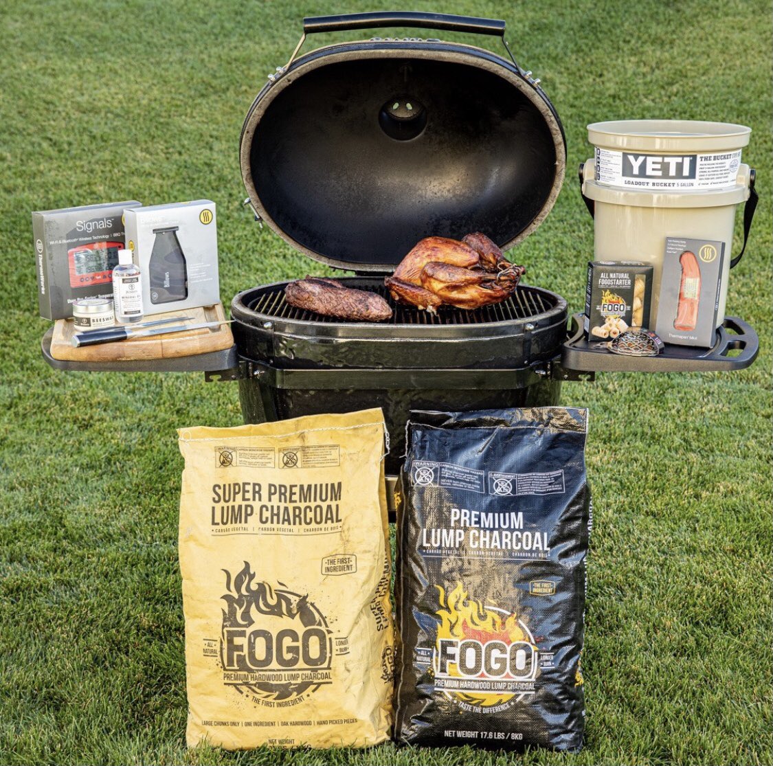 🔈It’s holiday giveaway time! Win all this gear worth $3,000+ in value, including our very own:

- Primo XL grill
- Cradle with locking casters 
- Fold down side tables
- Grate lifter
- Ash tool 

View link in bio under “Ultimate Holiday Giveaway” to get all the details &amp; apply!