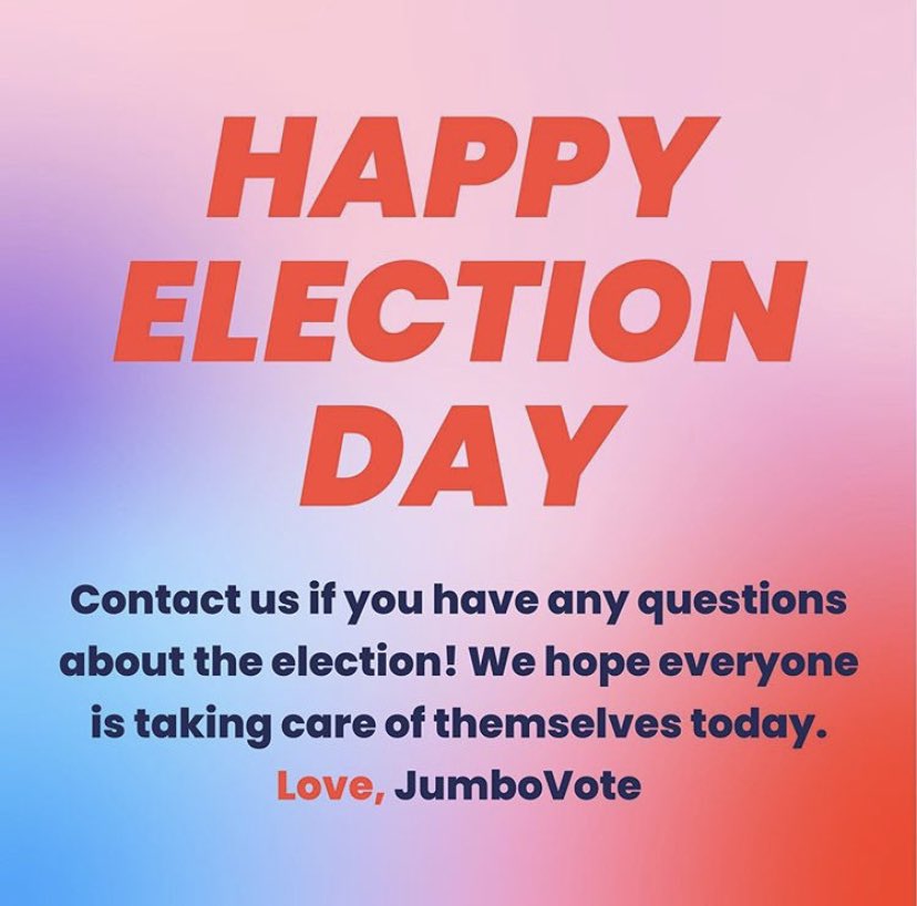 jumbovote's tweet photo. Happy Election Day!! https://t.co/BLhS1gDIrZ