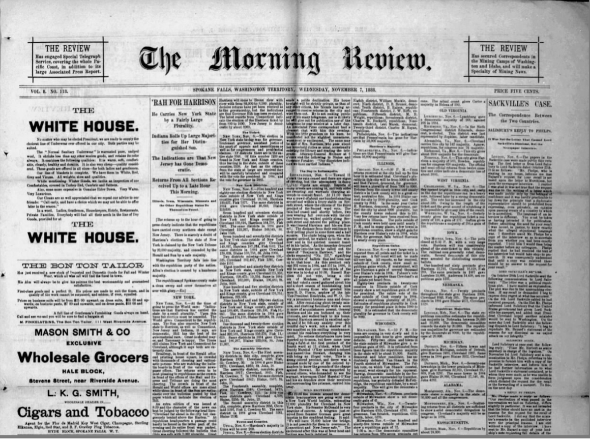SpokesmanReview's tweet photo. Over the last century or so we've covered our share of presidential elections. Check out our gallery of @SpokesmanReview #ElectionDay front pages through the years https://t.co/m24CSZXAqC #Election2020 https://t.co/sSfftBJqT3