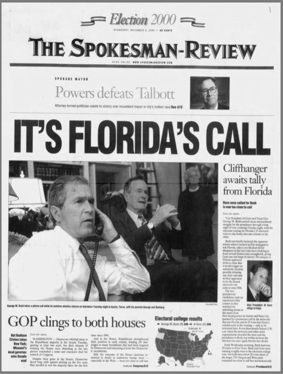 SpokesmanReview's tweet photo. Over the last century or so we've covered our share of presidential elections. Check out our gallery of @SpokesmanReview #ElectionDay front pages through the years https://t.co/m24CSZXAqC #Election2020 https://t.co/sSfftBJqT3