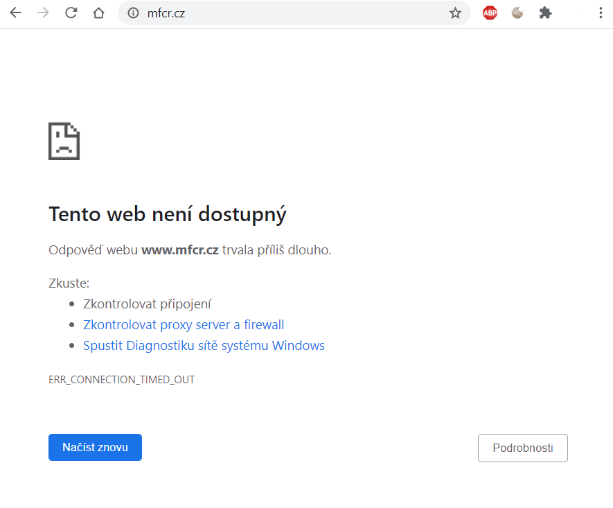 PolPolicie's tweet photo. Co se děje? Stránky https://t.co/Y4QtLZQBYl našeho @MinFinCZ spadly!
#webDown #error #connectionTimeOut
Info pro @Posledniskaut: asi na portál nahrávají nové fotky Alenky.. 😉 https://t.co/RsjtsJBOHJ