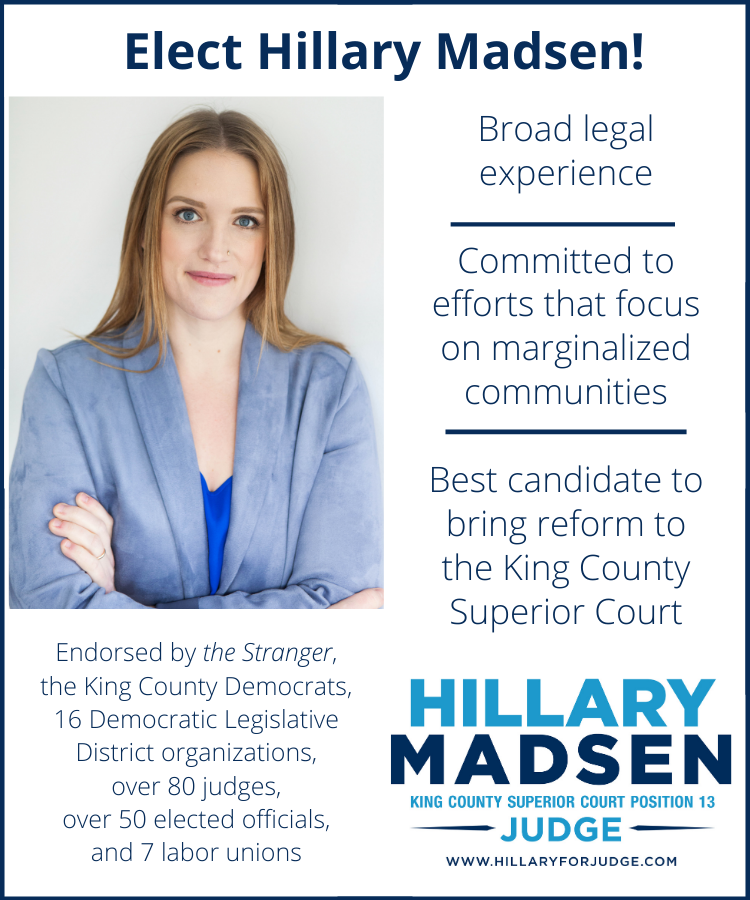HillaryForJudge's tweet photo. Today's the day! King County voters, get those ballots turned in by 8pm. #hillaryforjudge https://t.co/cgvR8it7TB