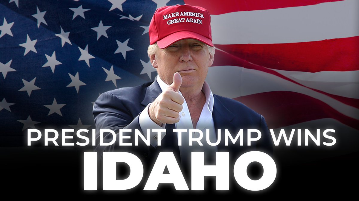 TeamTrump's tweet photo. President @realDonaldTrump wins #Idaho! https://t.co/XqkpFLK2RS