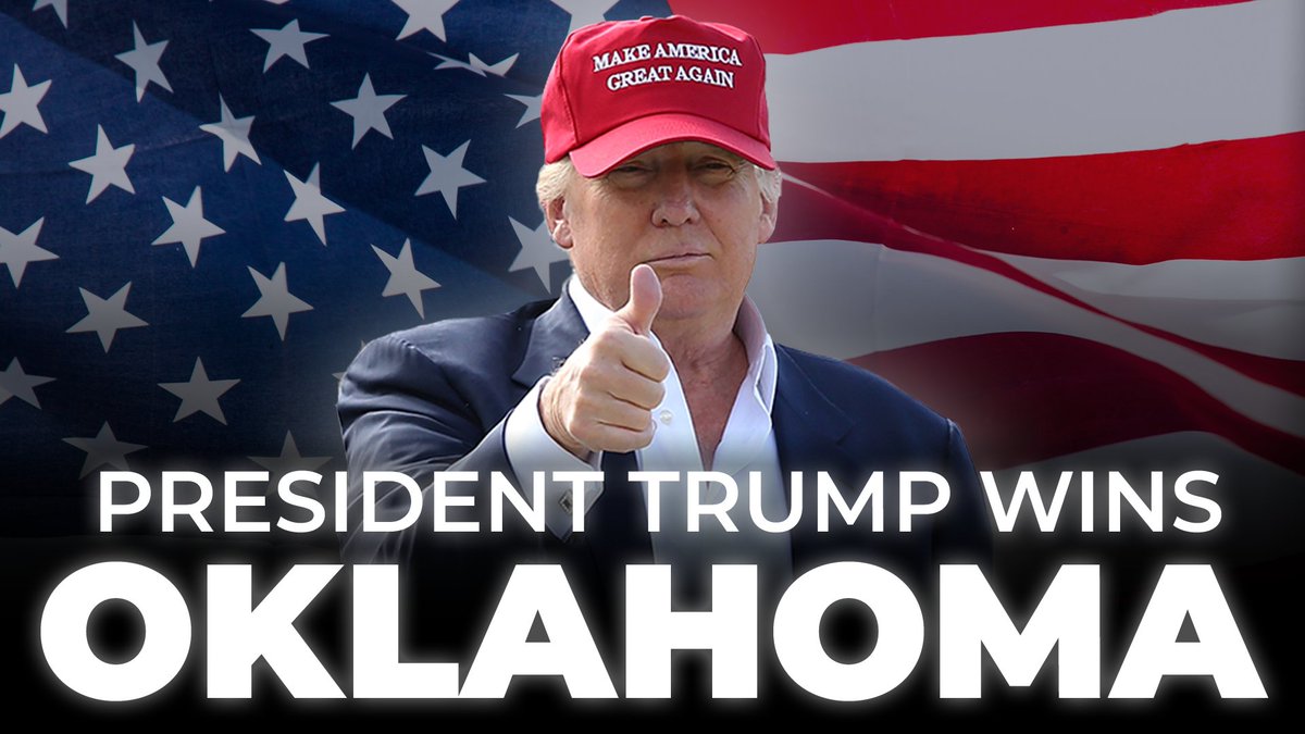 President <a href="/realDonaldTrump/">Donald J. Trump</a> wins #Oklahoma!