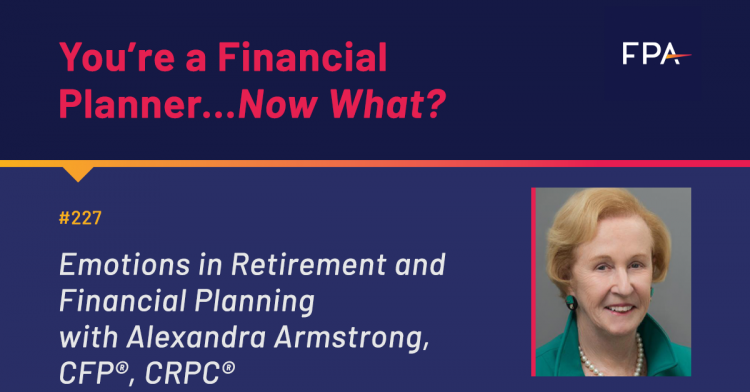 FPANexGen's tweet photo. We're thrilled to have Alexandra Armstrong on the #YAFPNW podcast this week to discuss the differences in how men and women approach retirement, how to understand the retirement mindset, and what inspired her to write her new book! https://t.co/GhJGffFwHh https://t.co/FkmXwAyvZo