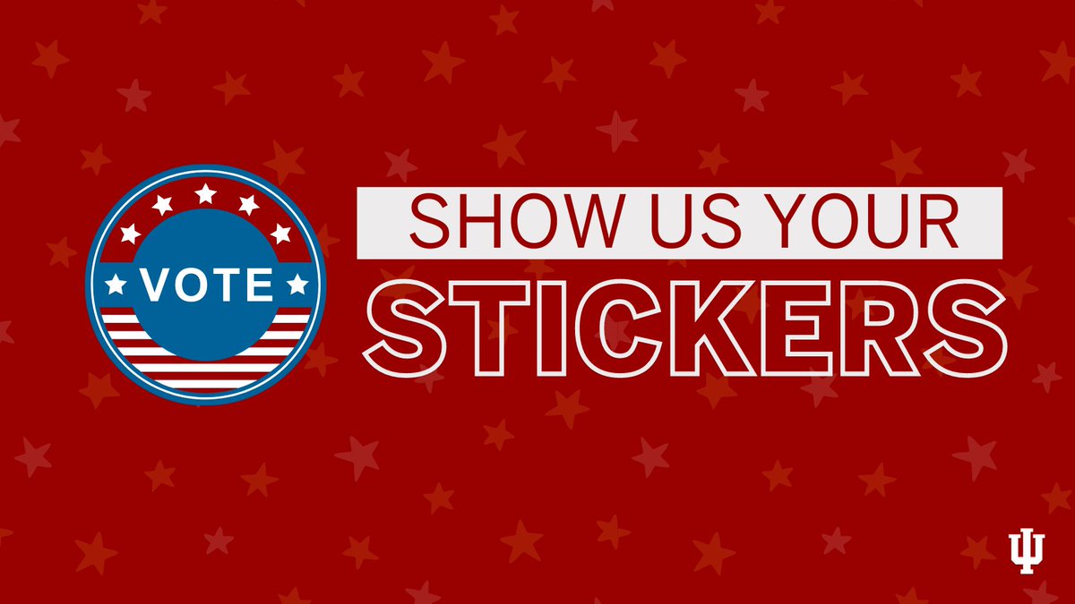 IUBloomington's tweet photo. Show off your sticker. π΄βͺπ΅ #IUVotes https://t.co/TJiG3PvUcA