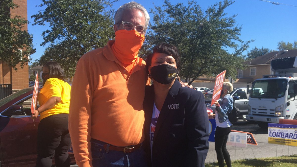 reelectzibilich's tweet photo. We are out sign-waving around town and enjoyed having Mayor @LaToyaForNOLA join us. I am honored to have her support in my re-election campaign. Now get out and vote New Orleans. #NOLA #NewOrleans #Vote2020 #VoteNOLA #ElectionDay https://t.co/CSdw3oZdLx