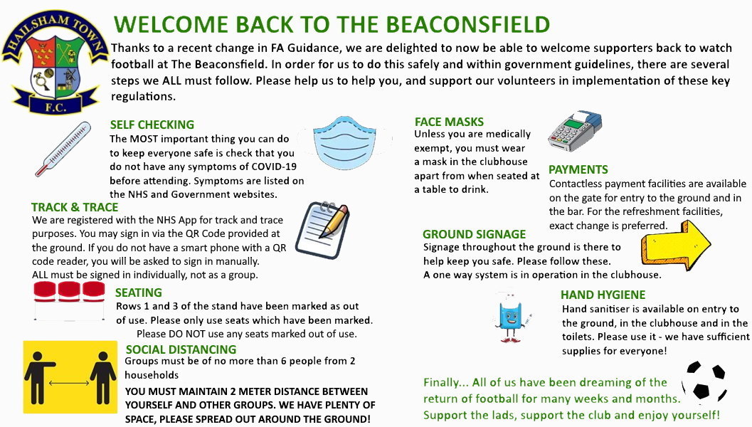 One more...

#Stringers v <a href="/Bexhill_United/">Bexhill United Football Club</a> tonight, 7.30 in <a href="/TheSCFL/">Premier Sports The SCFL</a> U23 East 💛💚

🧴🌡 Temperature check/sanitiser on entry

📝 Sign in for track &amp; trace

😷 Masks required in clubhouse 

🍺 Bar open, table service only

🧍‍♂️↔🧍‍♂️ Keep your distance!

#NonLeague #Sussex <a href="/hailshamfm/">Hailsham FM</a>