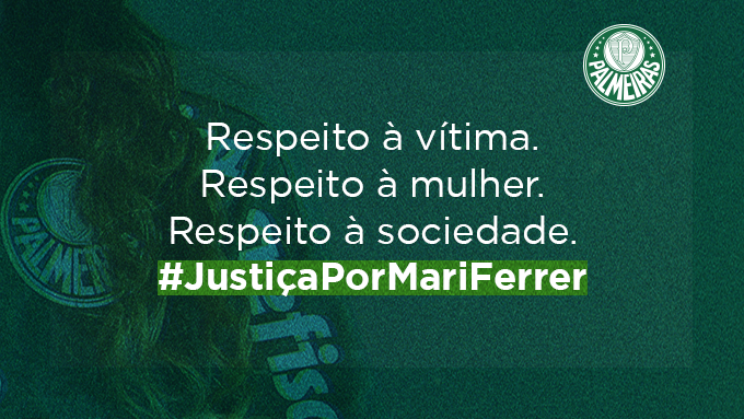 Palmeiras's tweet photo. A violência de gênero em todas as suas formas é inaceitável. Falar em estupro não intencional é desrespeitar profundamente as vítimas, as mulheres e toda a sociedade.

#EstuproCulposoNãoExiste https://t.co/3c5zNhwS02