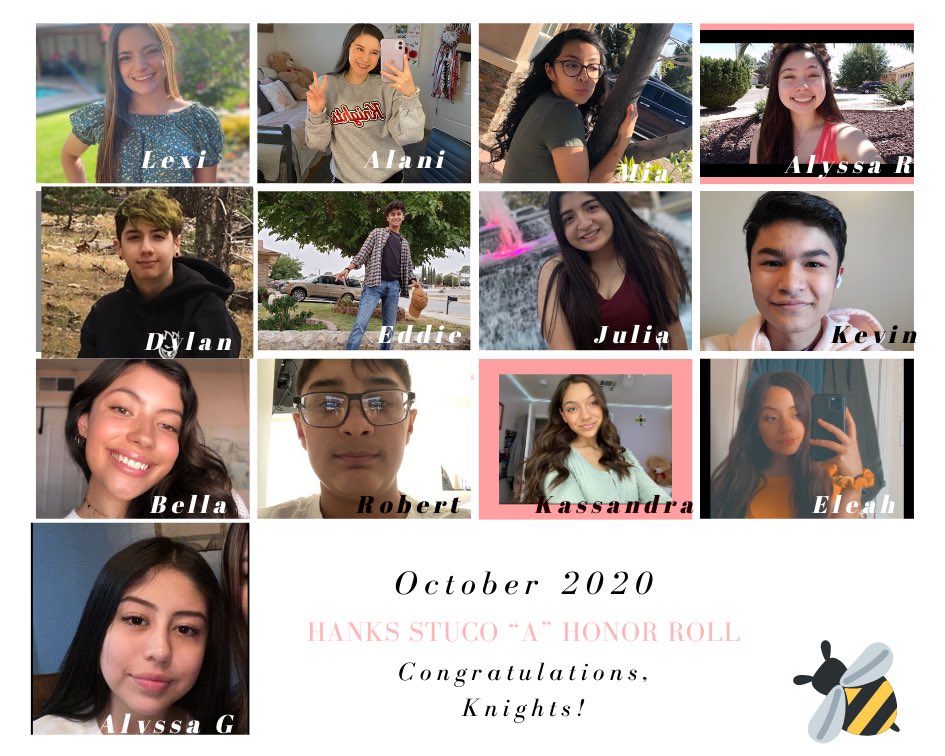 HanksStuCo's tweet photo. Despite being involved in sports and other activities, these Knights have made academics a priority and are on a “roll.”
Congratulations, Knights!! I’m extremely proud of your dedication to academics during this difficult time. 🐝🖤
#KingdomofChampions https://t.co/shxwVHgYUY
