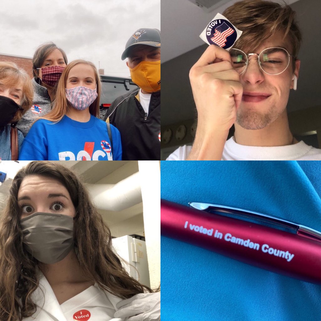 Some of CSC’s membership getting to vote in their 1st Presidential election. Lauren, Turner, Coach Kylie and Gavin disguised as a pen.