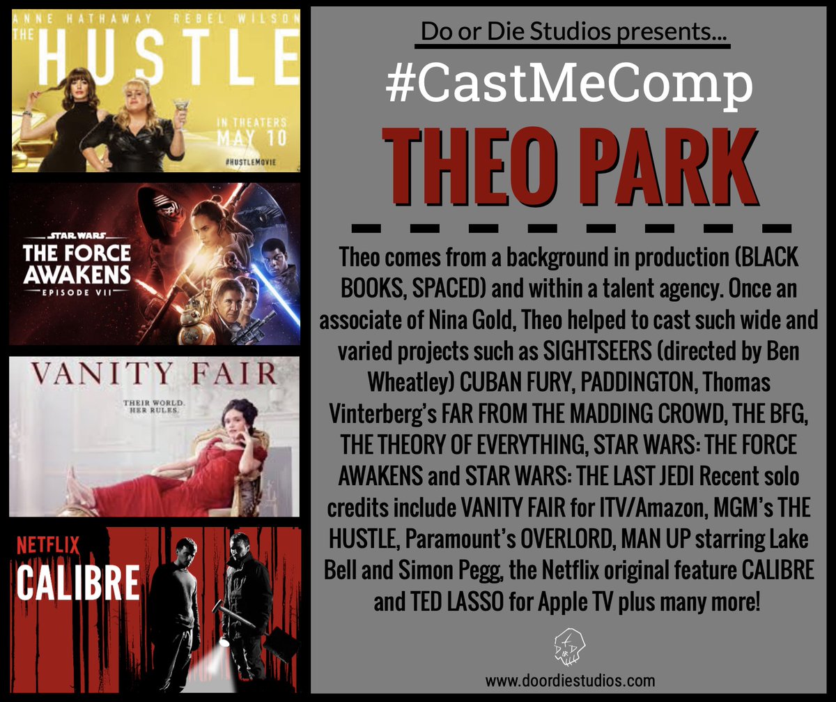 DoorDieStudios's tweet photo. Our next #CastMeComp will be judged by Casting Director THEO PARK (@TPcasting). Our ‘First to Know’ mailing list have grabbed the pre sale tickets but general sales are now available at https://t.co/wgDaJQC4tQ https://t.co/Ckdqg3AqQo