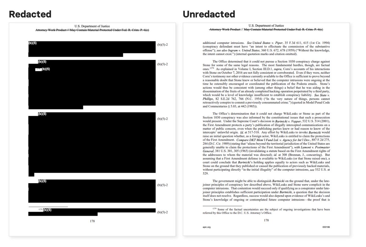 The reason #Mueller didn't ask to speak to Assange/WikiLeaks is obvious. The report's contrived legal theories are revealing. WikiLeaks and Julian Assange are owed an apology.