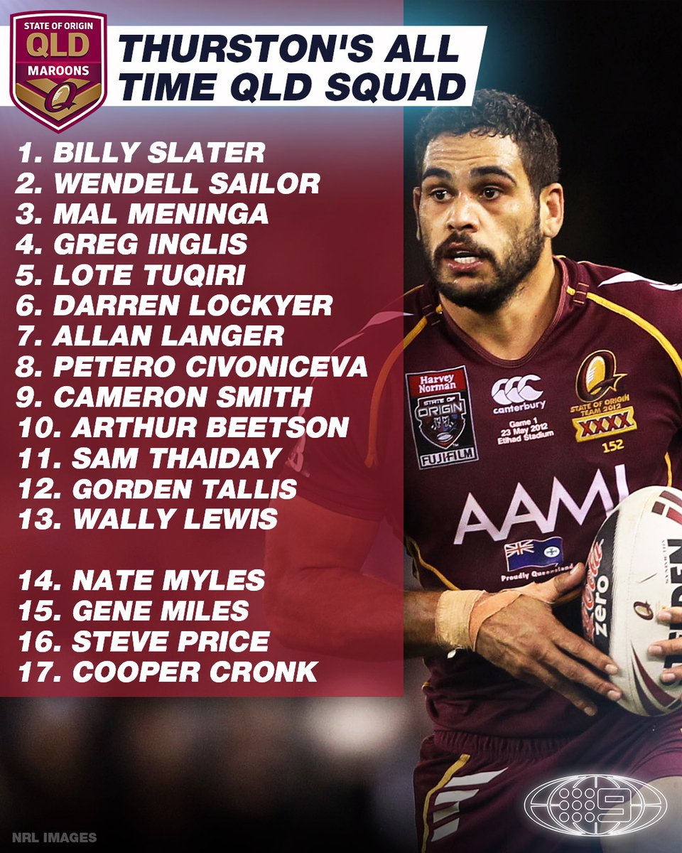 Nrl On Nine On Twitter Wally At Lock Cronk On The Bench How Does Jt S All Time Queensland Side Stack Up Read More Https T Co 6ivlumrm5z State Of Origin Live And