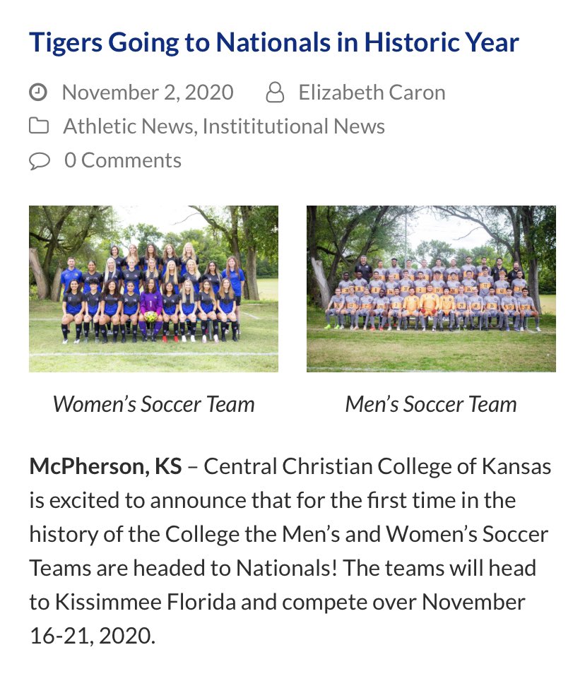 CCCWSoccer's tweet photo. Here we go!! 🎊 We are excited to announce that we have qualified alongside the @ccck_mens_soccer for the @thenccaa National Tournament!
#letsgo #PlayingforHim #thenccaa #notgoingforfun #wewantitall #ambush #ccck #weregettingoutoftheboat #getoutoftheboatandwalkonwater https://t.co/TC50K1HZrs