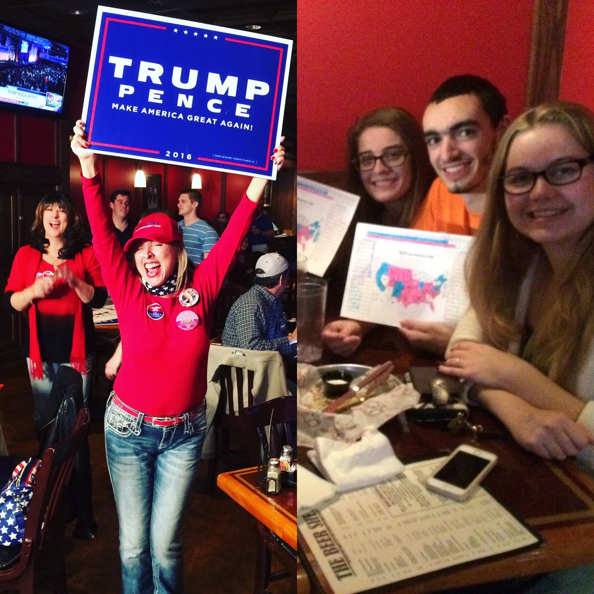 tvkatesnow's tweet photo. Where I was 4 years ago tonight... at a bar in Montgomery County PA, just outside Philadelphia reporting for @NBCNews. It was a split crowd until things started to turn toward Trump. #2016Flashback https://t.co/DL4VZuRm6C