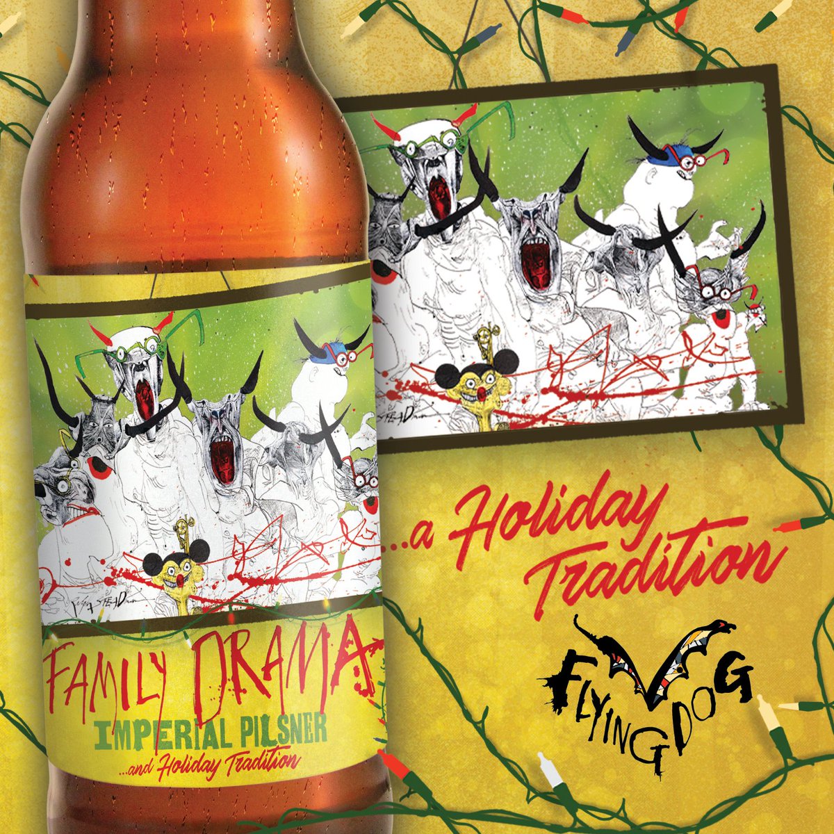 OUT NOW: Wreck the halls this holiday season with this imperial pilsner that offers a slightly-floral hop character, light malt notes and a not-so-light ABV. #disobedientbeer