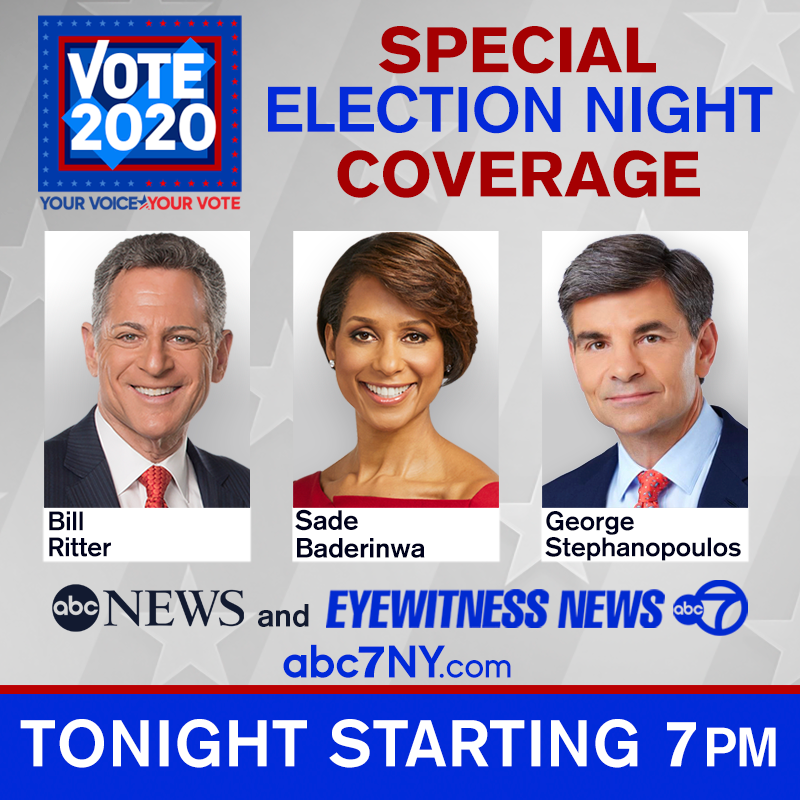 Eyewitness News On Twitter Full Election2020 Eyewitness News And Abc News Coverage Begins At 7 P M Tonight On Abc7 And 8 P M On Our Connected Tv Apps Details Https T Co 78qi7ggloh Https T Co 4ohvko1ddl