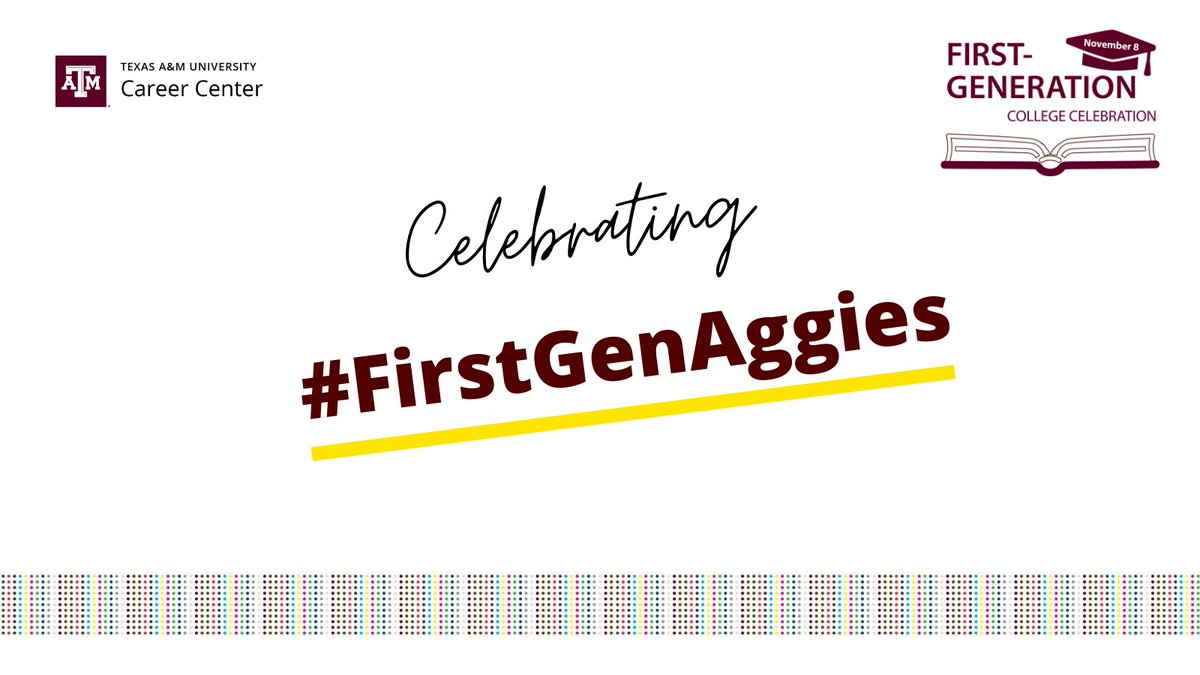 tamucareer's tweet image. We are celebrating 🎉 #FirstGenAggies this week by partnering with @tamuoss.

➡️ Check out the workshops we have scheduled for First Gen Students

More info at tx.ag/FirstGenCelebr…

🔊To all our first gen students: YOU BELONG HERE!

#firstgencelebration #aggies #wearefirstgen