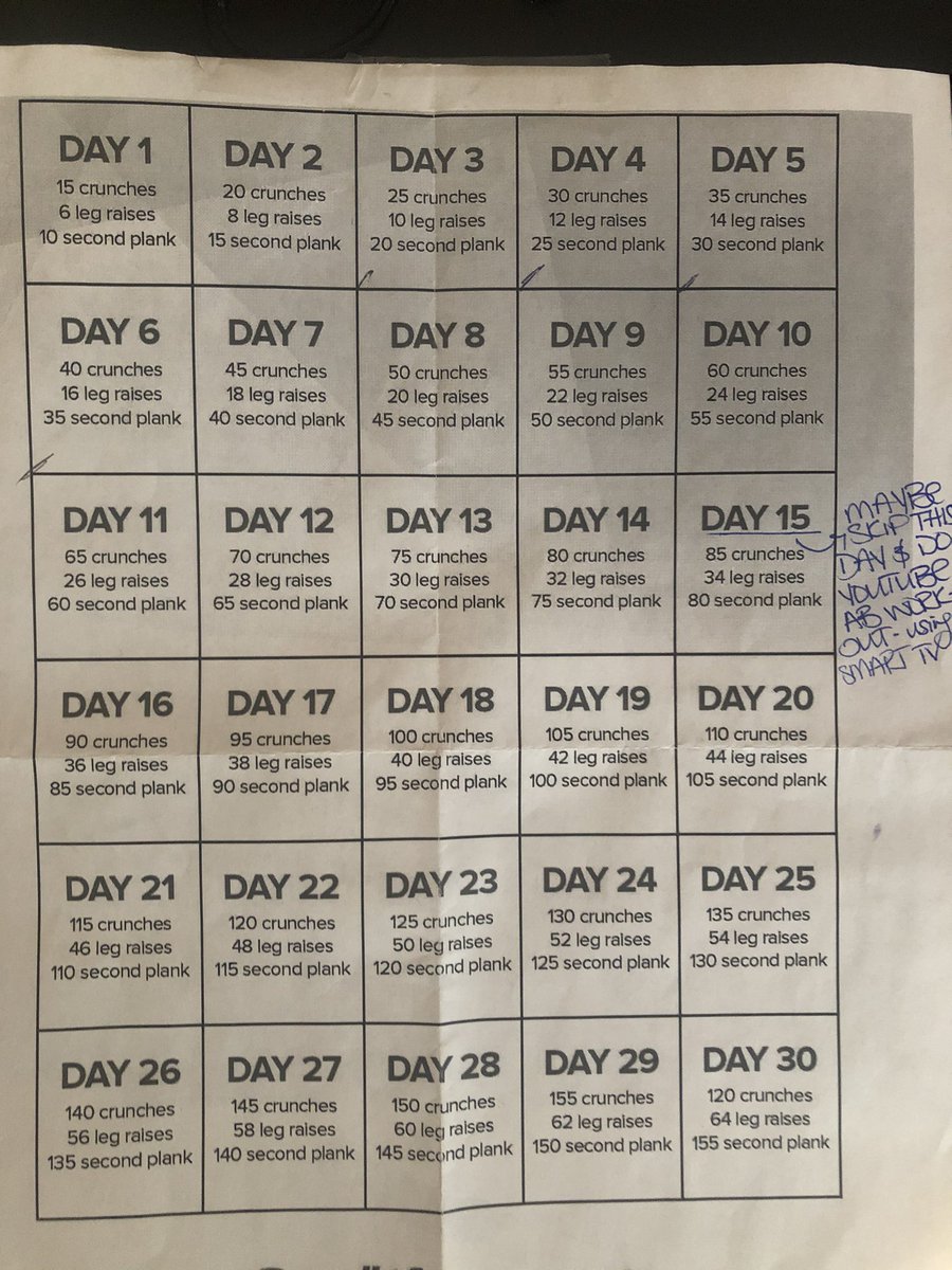 ThomasChauntel's tweet photo. This week we worked on our second unit:EXERCISE! I have planned out a month program with my student, with a focus on core as her learning goal is a stronger core. @YEPeducation #letsteachadults crunches; scaffolding: standing bicycle crunch /challenging: vertical leg crunch https://t.co/OsK09TdaGt