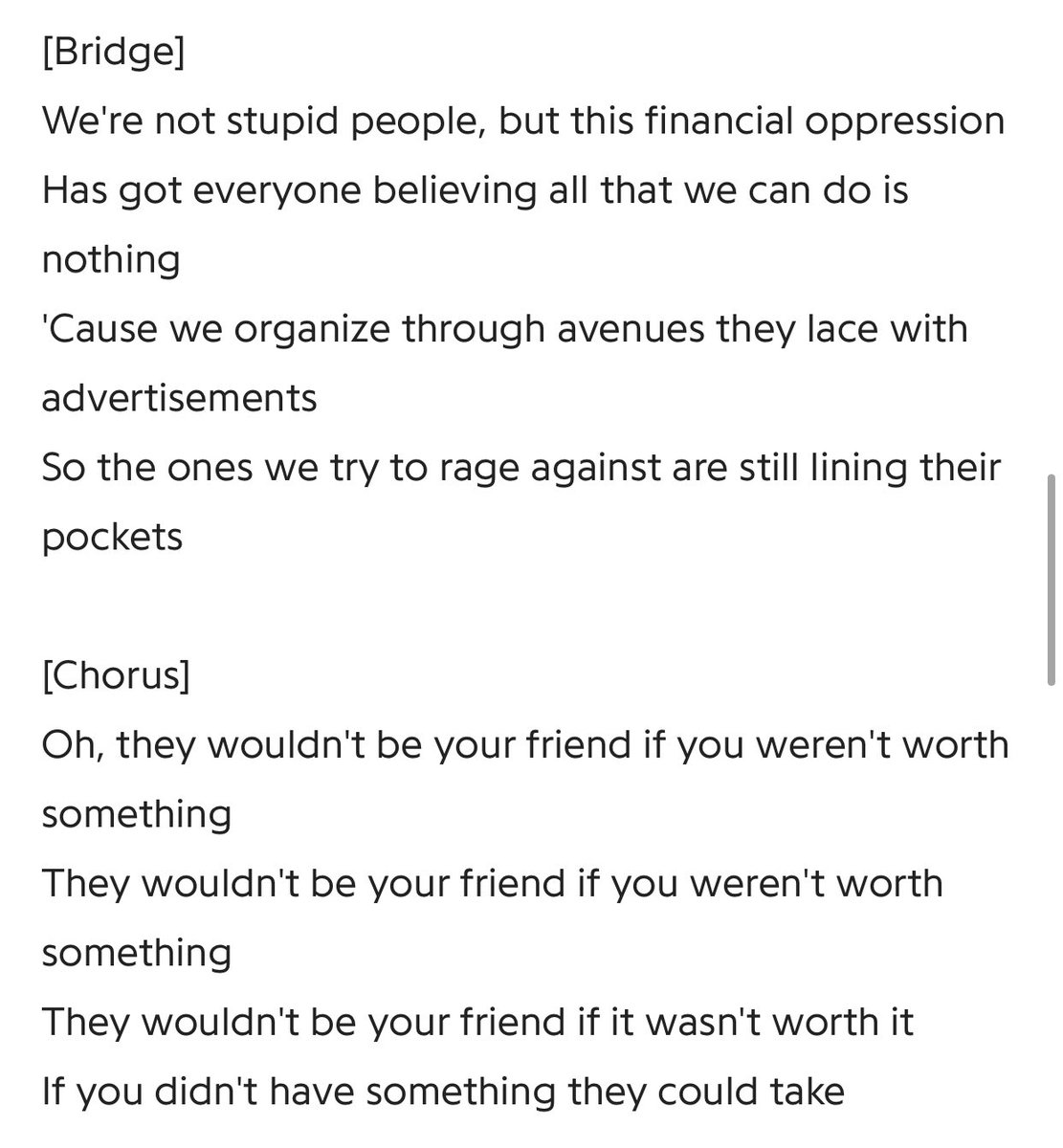 hourly  @jeffrosenstock lyric from Festival Song