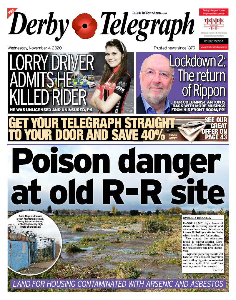 derbyshire_live's tweet photo. Tomorrow's #DerbyTelegraph #FrontPage Subscribe at https://t.co/oxpbdBJyZN https://t.co/ZrdYFxuGld