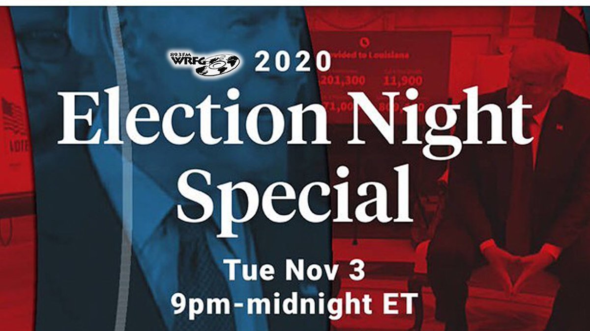WRFG Atlanta 89.3FM (@wrfgatlanta) on Twitter photo Live Election Night coverage from <a href="/democracynow/">Democracy Now!</a> with Amy Goodman from 9:00 - midnight on your independent #CommunityRadio station. Please #supportWRFG by making a contribution to our Fall Fund Drive. Giving options at WRFG.ORG #WRFG #IndependentMedia #Election2020 Live Election Night coverage from <a href="/democracynow/">Democracy Now!</a> with Amy Goodman from 9:00 - midnight on your independent #CommunityRadio station. Please #supportWRFG by making a contribution to our Fall Fund Drive. Giving options at WRFG.ORG #WRFG #IndependentMedia #Election2020