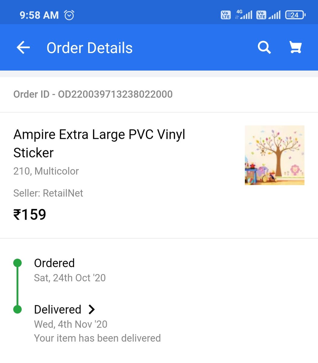 MohitEnjoyer's tweet photo. @flipkartsupport @Flipkart No response on customer care.... For Spoiled wall decal https://t.co/kzvAeEaPIF