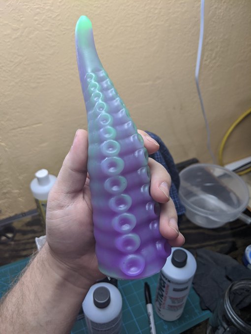 Unofficial, work in progress photos. Everyone has a tentacle dildo... And now we do too. I think I'll