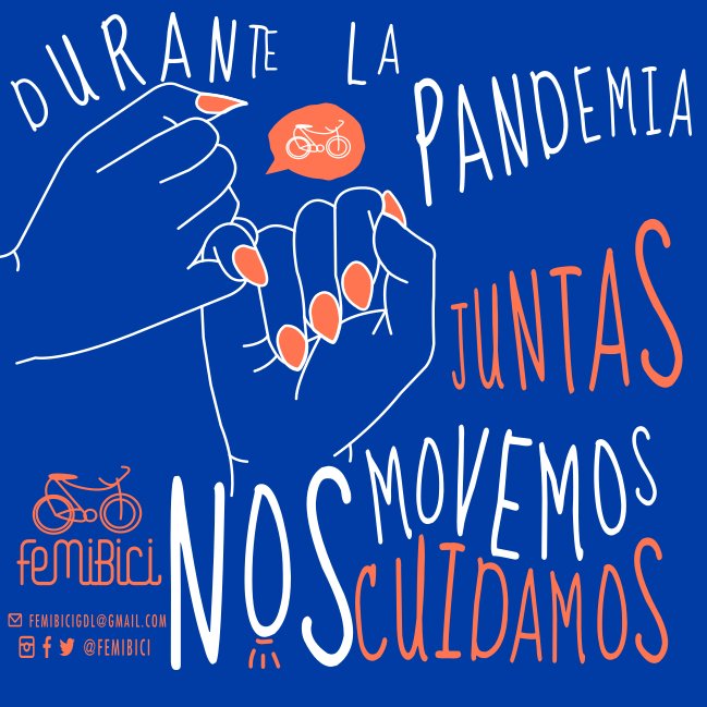 (A) ¿TE MUEVES EN BICICLETA EN LA CIUDAD y te gustaría acompañar a otras mujeres? 
forms.gle/iRhNWU6kk3dzp4…

(B) TE GUSTARÍA MOVERTE EN BICICLETA. Ya sabes pedalear, pero ¿temes comenzar a circular y quieres acompañamiento? 
forms.gle/xzq8idSD2aiYuP…

¡ENTRE NOSOTRAS NOS CUIDAMOS!