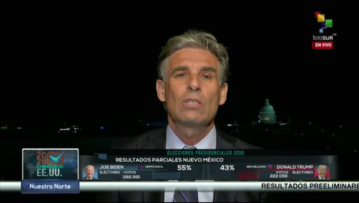 EN ESTE INSTANTE en las pantallas de teleSUR <a href="/CMonteroOficial/">Carlos Montero</a> con mas detalles de esta cobertura especial de #EEUUDecide2020