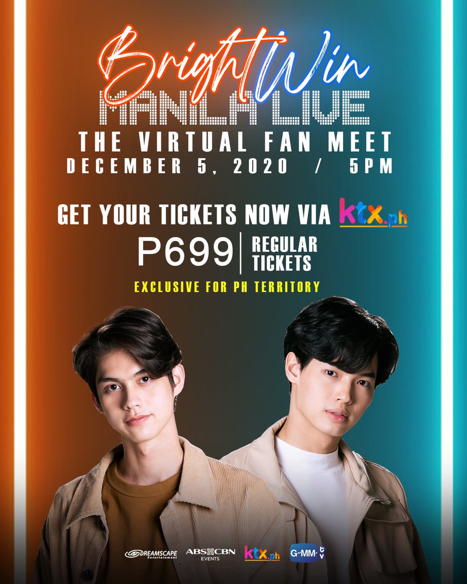 GMMTV's tweet photo. Mabuhay, Philippines! We have an early Christmas gift to all our PH fans! "BrightWin Manila Live: The Virtual Fan Meet" this December 5! We would love to see you there.

แฟนๆ ฟิลิปปินส์ รอพบกับ ไบร์ท-วิน ได้เลย "BrightWin Manila Live: The Virtual Fan Meet" วันที่ 5 ธ.ค. นี้ https://t.co/8FFFgzYp0O