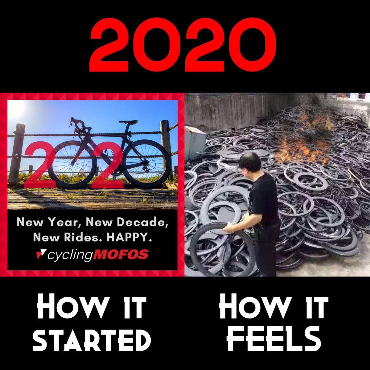 Just checking... how's your 2020 going?
.
.
#lolz
#twentytwenty
#cyclingmofos
#howitstarted
#feels
#cyclingmofos
#cycling
#bonfire
#adversity
#hanginthere