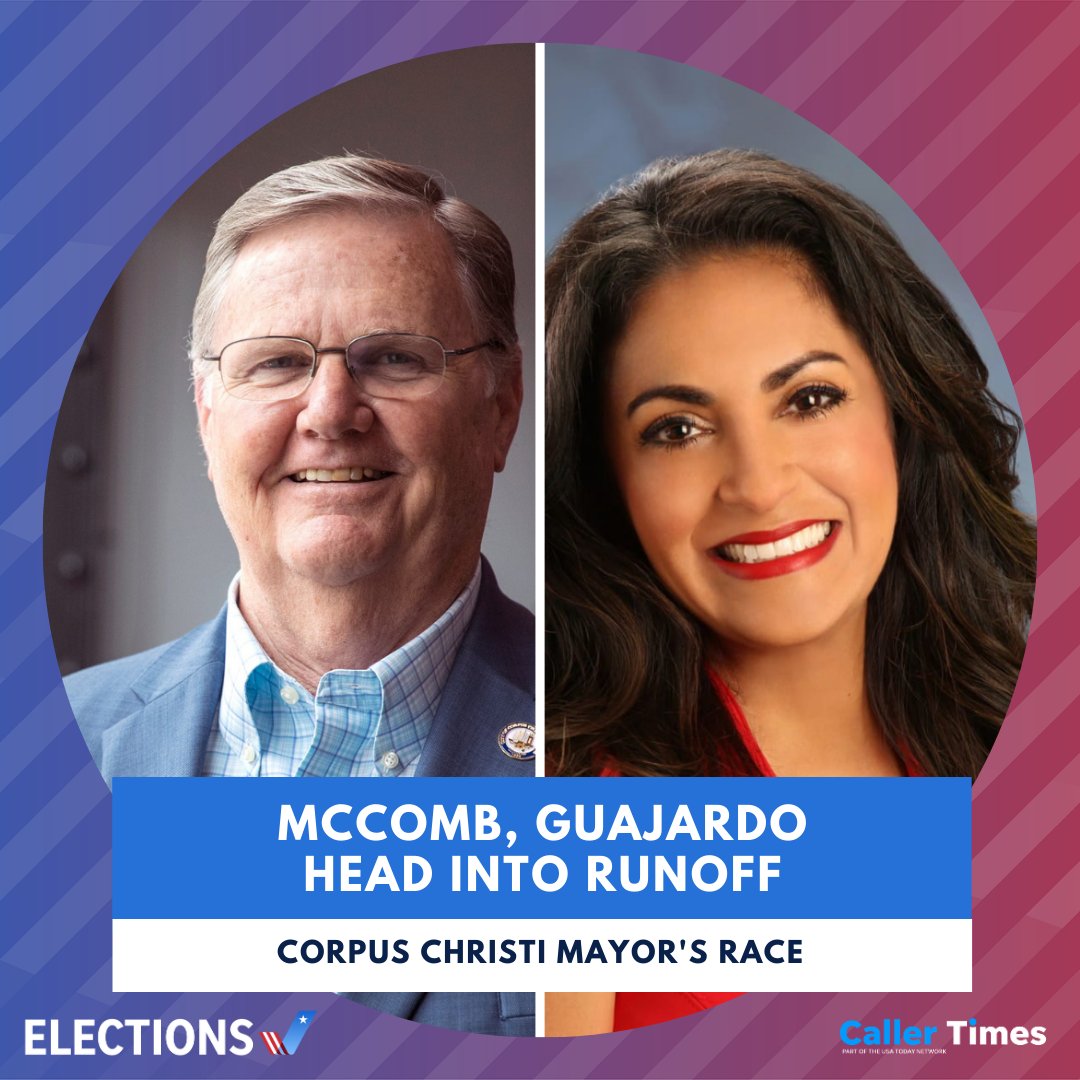 #Election2020: Joe McComb, Paulette Guajardo headed to runoff for #CorpusChristi mayor. READ MORE: bit.ly/2020CorpusChri…  #GoVoteTX