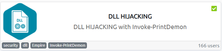bcsecurity's tweet photo. Our DLL Hijacking room is now live on @tryhackme! Learn how to load #Empire agents with Evil-WinRM and spawn as SYSTEM using #Faxhell and #PrintDemon.

Link: https://t.co/B01Te13ef8 https://t.co/Ptb41XgnxK