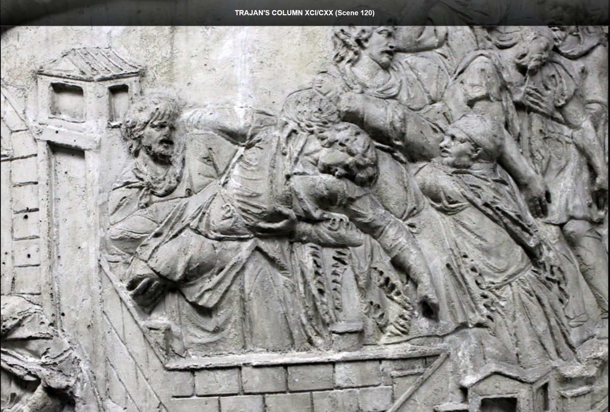 Lastly, though not necessarily related to the theme of Roman sacrifice, the Dacians’ heroism and sacrifice is recognized; for instance, in this scene, Dacians are shown “passing around cups of poison in a mass suicide” to prevent themselves from being captured by the Romans [3].