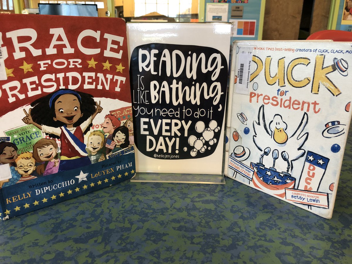 bigsandyelem's tweet photo. Today is Election Day at BSE! Students are casting votes for Grace or Duck. Stay tuned for Election Day results! 😉#tcsslearns #tcsslibraries https://t.co/Y3ISEQM3aS