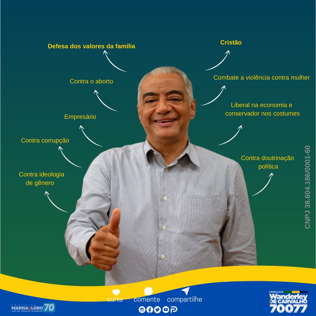 w_decarvalho's tweet photo. Conheça meu valores e minhas crenças, os quais não abro mão!

#wanderleydecarvalho70077 #marisalobo70 #curitibaconservadora #juntosporcuritiba #avante70 #curitiba #conservador https://t.co/Hspx5F488i