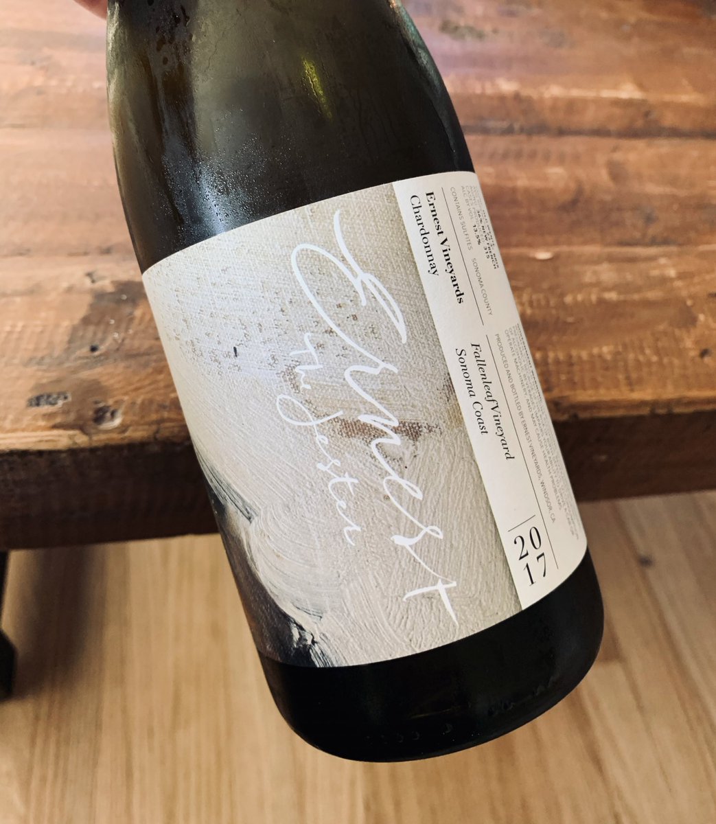 We are kicking off this evening with a Chardonnay from Sonoma. The Jester from <a href="/ErnestVineyards/">Ernest Vineyards</a>. 

Sweeter than expected, butterscotch, pear, oak and tart. Enjoyable 👌🏻