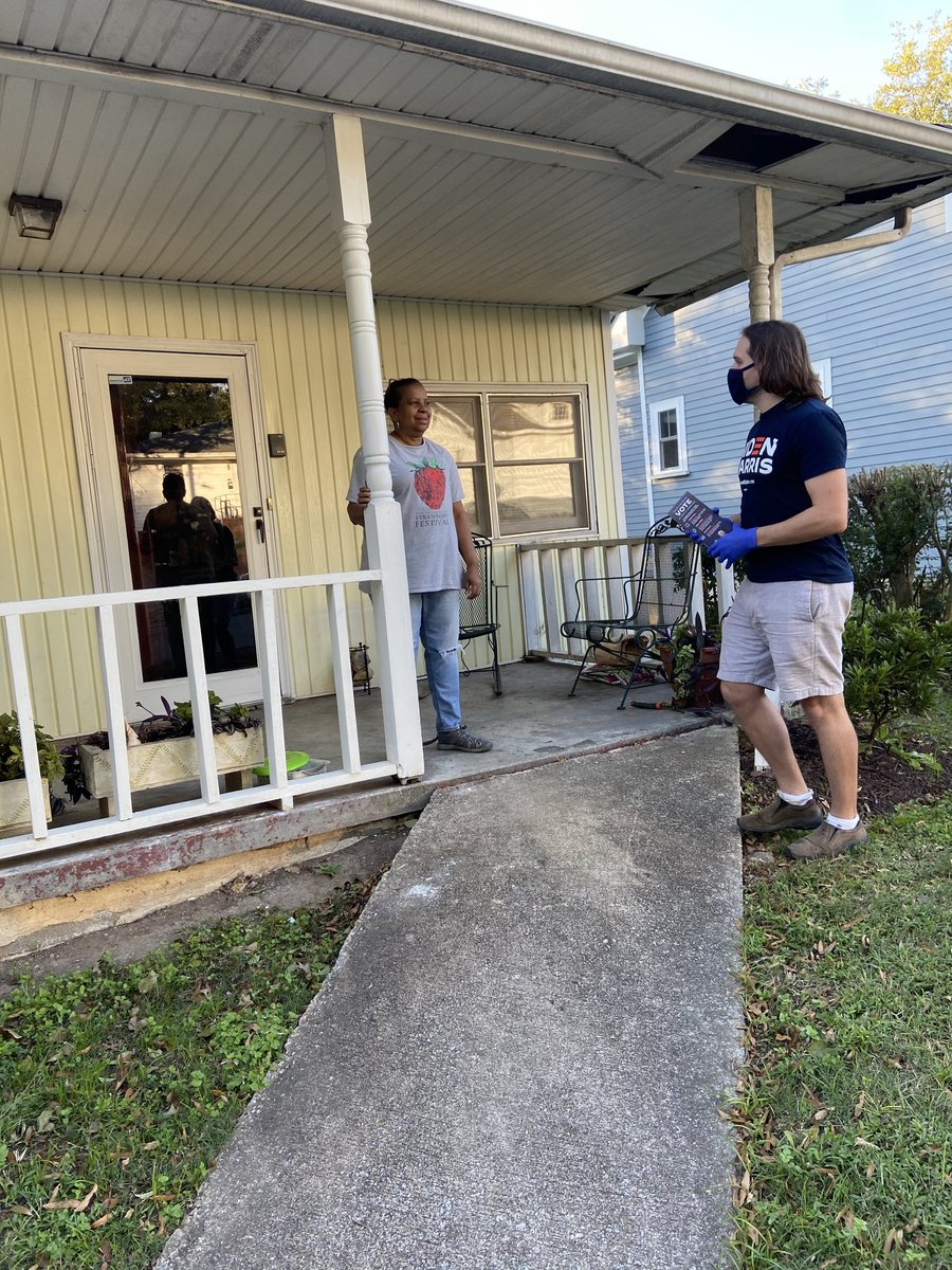 GOTV canvassing in Durham today to be sure everyone got to the polls for <a href="/JoeBiden/">Joe Biden</a> and <a href="/CalforNC/">Cal Cunningham</a>. #NCDems