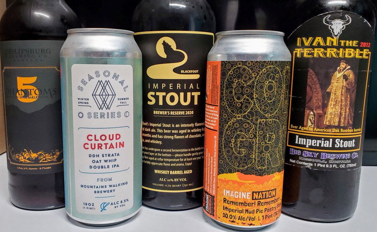 Among the candidates (ha!) for enjoying later while fretting over the discussion of election results are these big, bold Montana friends.  

#mtbeer
