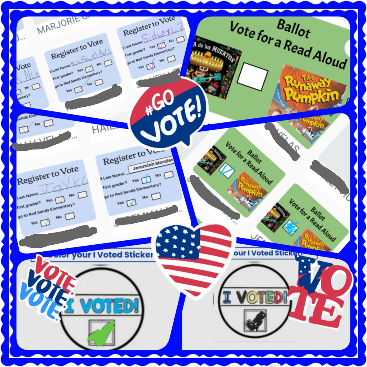 HHE_Macias18's tweet photo. Students learning the process of voting with a mock election. #VOTE #RSECowboys #firstgraderocks #OTGF https://t.co/9YV7kZfWCb