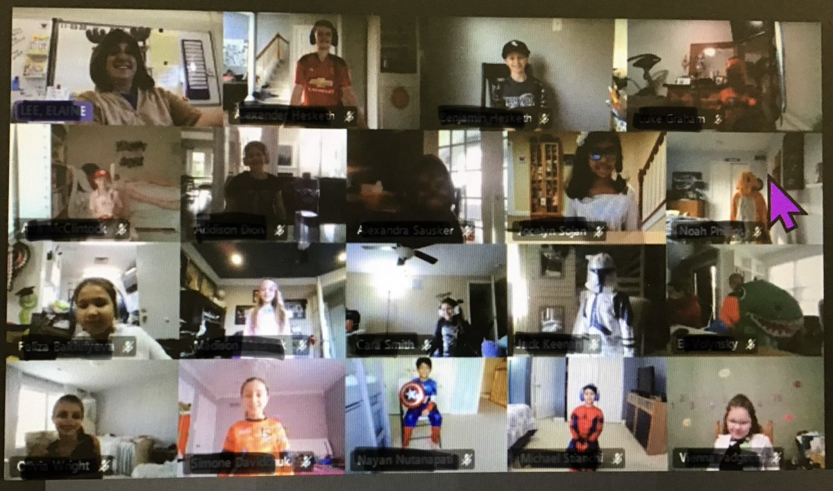Started the day with a virtual Halloween costume reveal! Cameras off, 3 clues, and then guessing what our classmates costume’s were. <a href="/CBWarwickElem/">Warwick Elementary School CBSD</a>