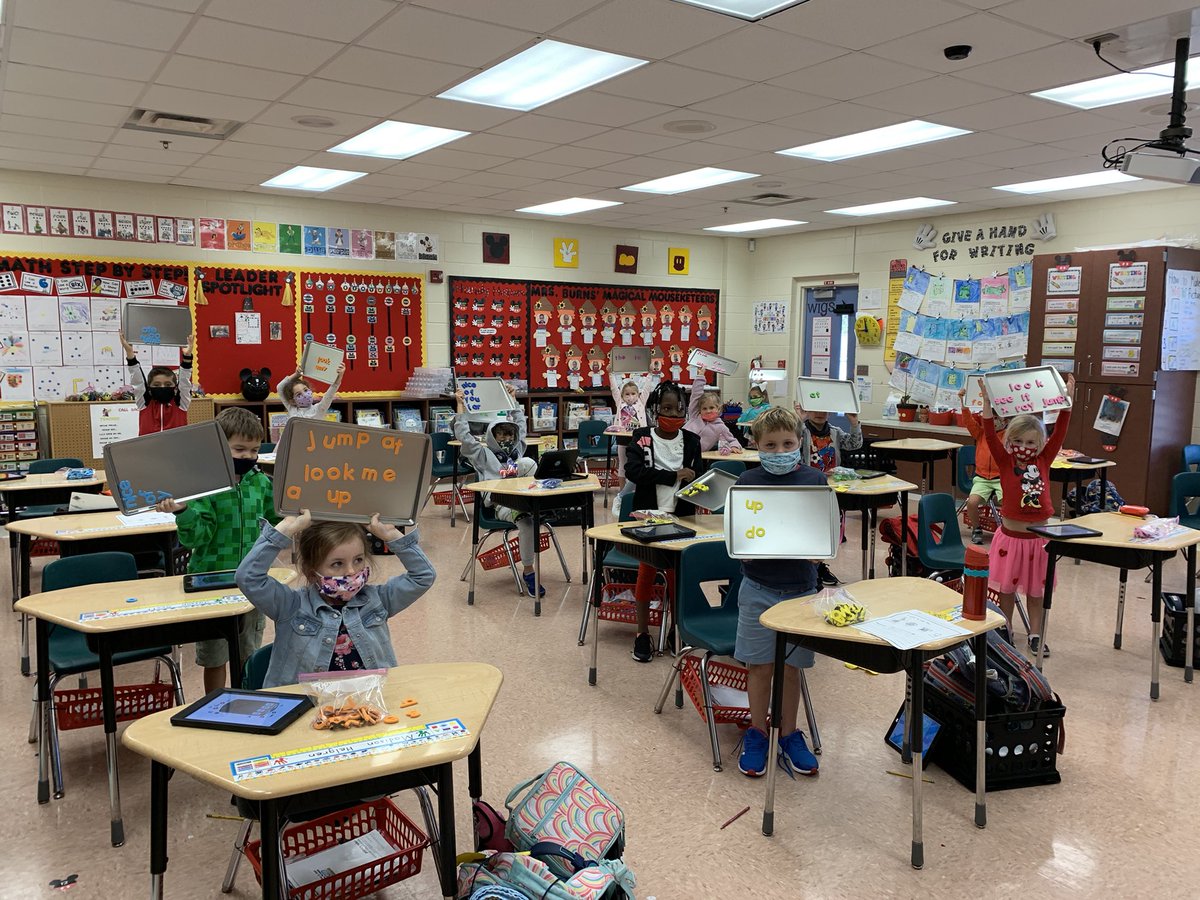 A huge thank you to <a href="/Champs4Learning/">ChampionsForLearning</a> , Judith Palay and Harlan and Heather Dam for funding our grants: Creativity Kits Conquer COVID in Kindergarten and Can you Seesaw? We love the magnet letters, trays and the Seesaw App to record our hands-on work! <a href="/VMEPatriots/">Veterans Memorial Elementary</a> <a href="/VMEKinderKids/">💙🇺🇸❤️VME Kinder Kids❤️🇺🇸💙</a>