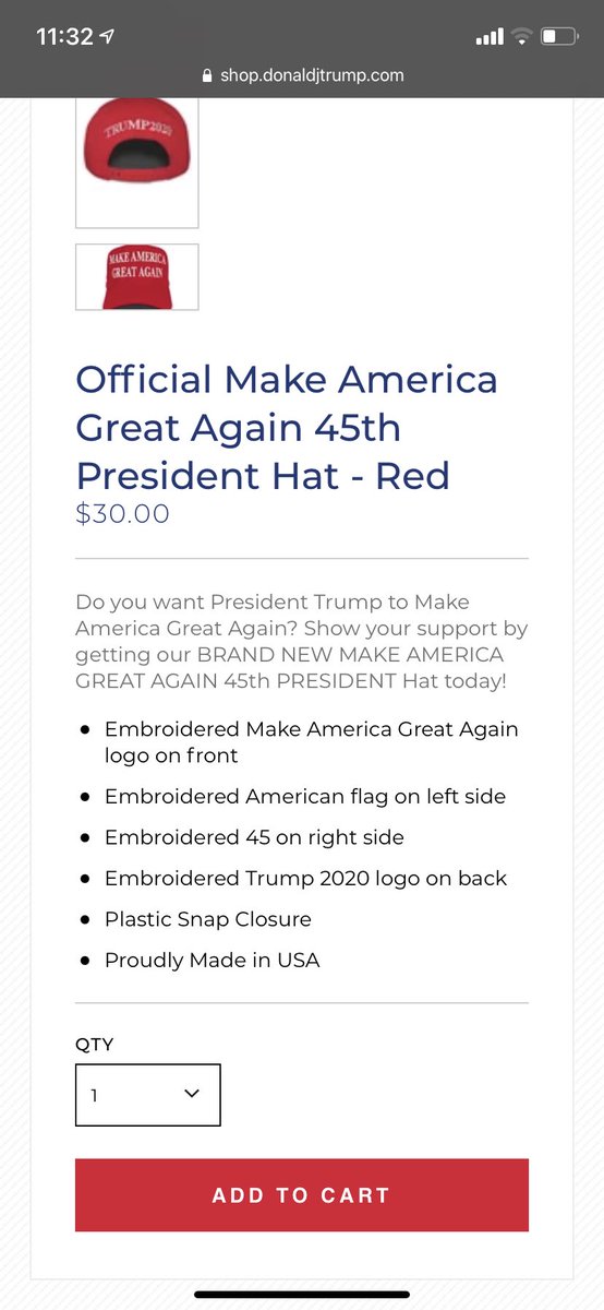 Caleb_F_Chavez's tweet photo. On the left ; @australian @workmanalice claiming today the making of MAGA hats are made in China; on the right a screenshot of the official site for purchase - made in the USA @realDonaldTrump very interesting... https://t.co/2qAbvq4YBk