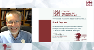 conac_mx's tweet photo. “Los modelos típicamente actuariales no nos van a servir para modelar esta pandemia o las siguientes, ya que cada pandemia tiene sus propias características”, así lo comentó @FrankCuypers durante su conferencia “Eventos extremos”, en nuestro Congreso Internacional #CASACONAC2020 https://t.co/FYsVjsJ60h