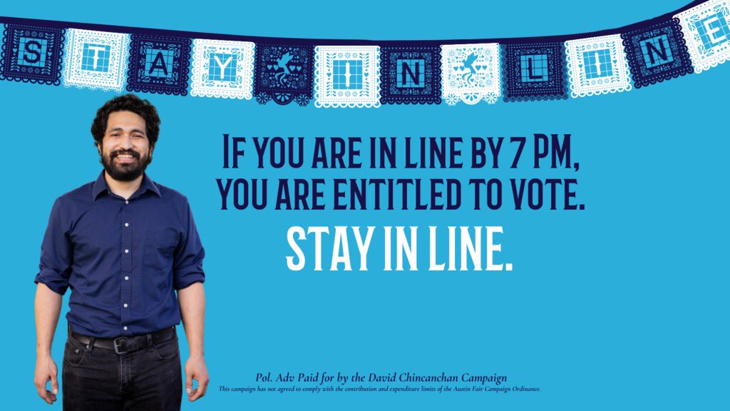 The polls are closing soon, but know that as long as you are physically in line by 7 pm, you will be allowed to cast your vote! Stay in line! 🗳
